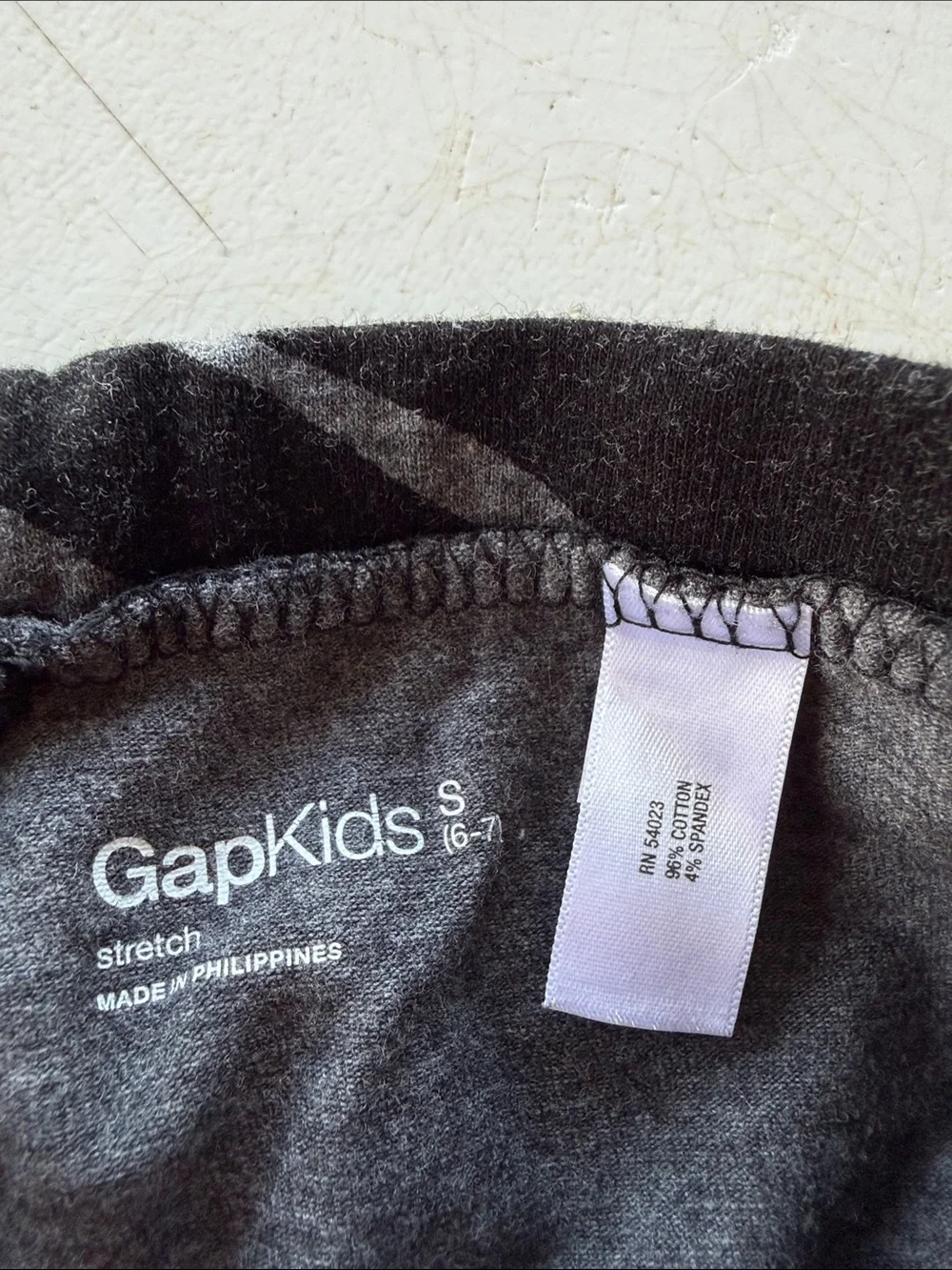 GAPKIDS Black and Gray Striped Kids Leggings